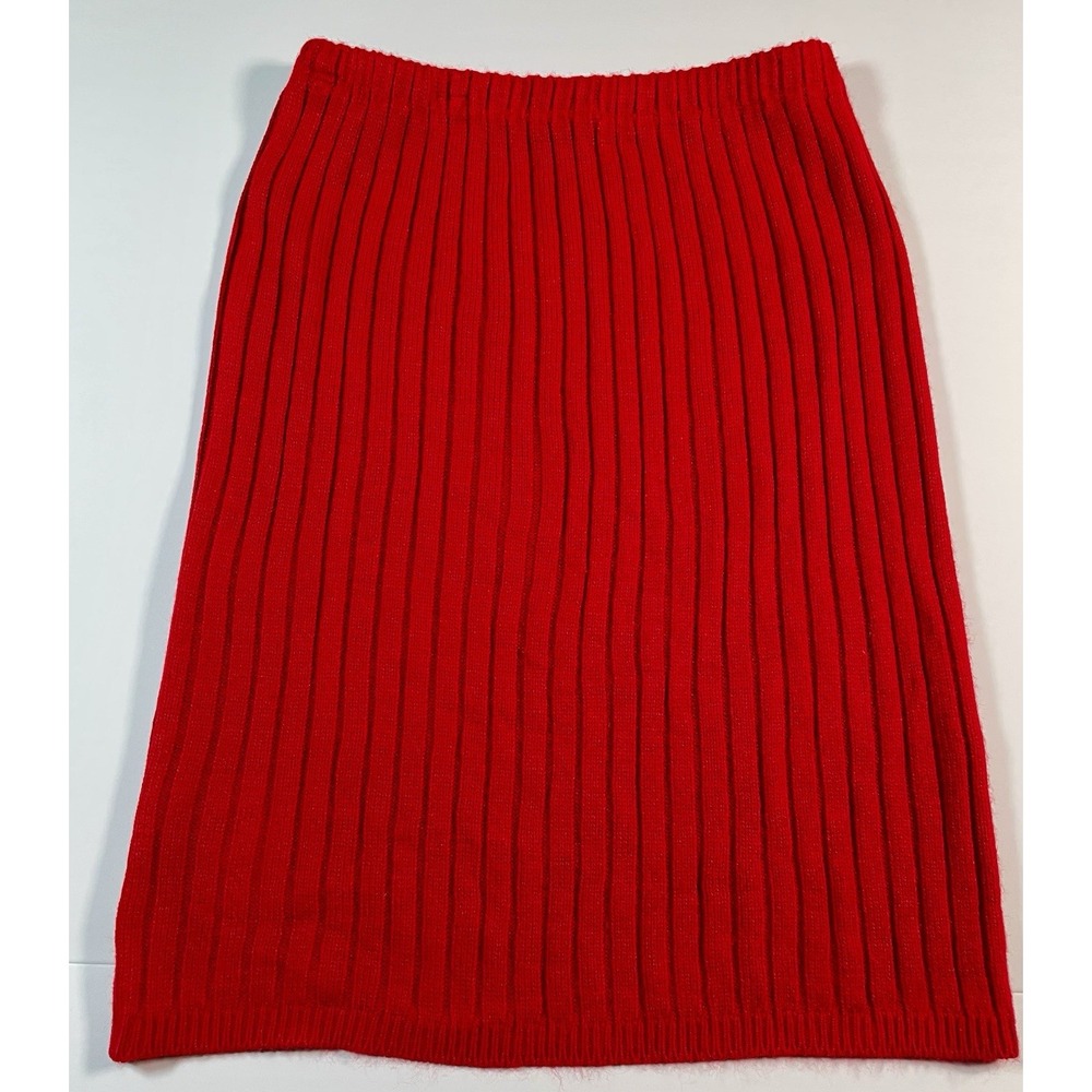 Tower Hill Collection Women's Size XL Pencil Red Acrylic Skirt Vintage Made USA